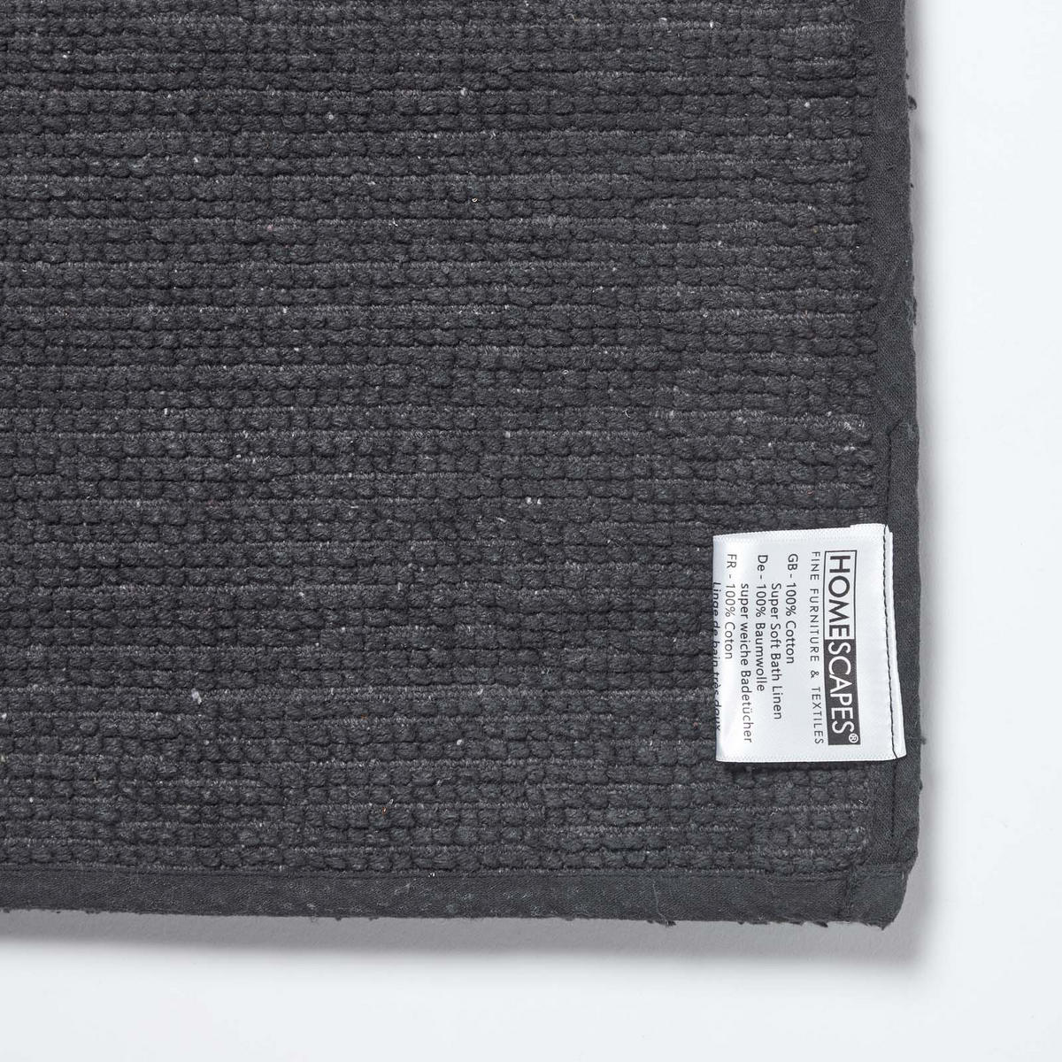 WC-VORLEGER Spa Supreme 50/55 cm, Baumwolle - Schwarz, Textil (50/55cm) - Homescapes