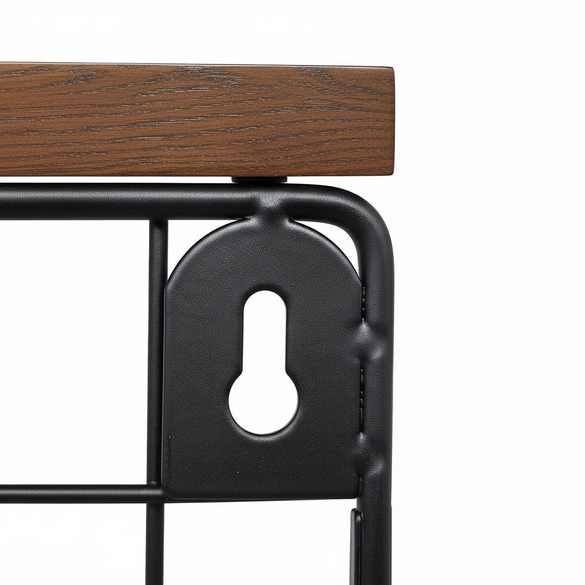 OBSTKORB Wandregal - Schwarz, Holzwerkstoff/Metall (30cm) - Relaxdays