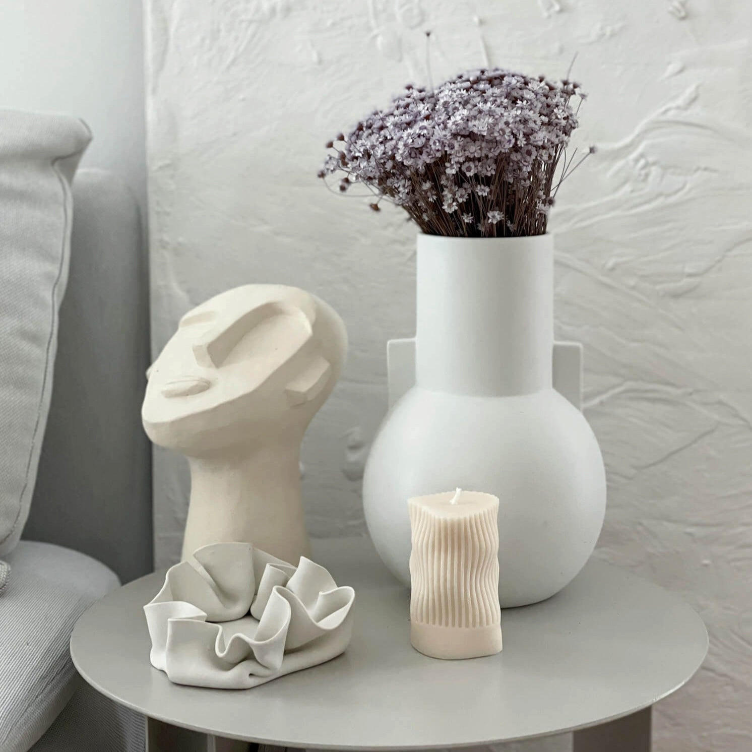 TROCKENBLUMEN Glixia Bund in Lila - Lila, Naturmaterialien (45cm) - Lykke & You