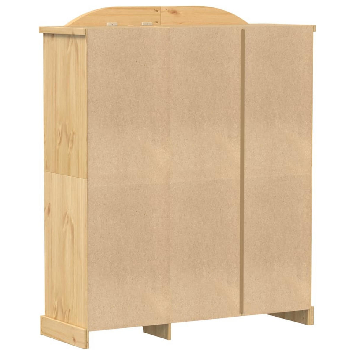 KLEIDERSCHRANK Corona 151,5/52/186 Cm Massivholz Kiefer - Braun, Holz (52/186/151.5cm) - vidaXL