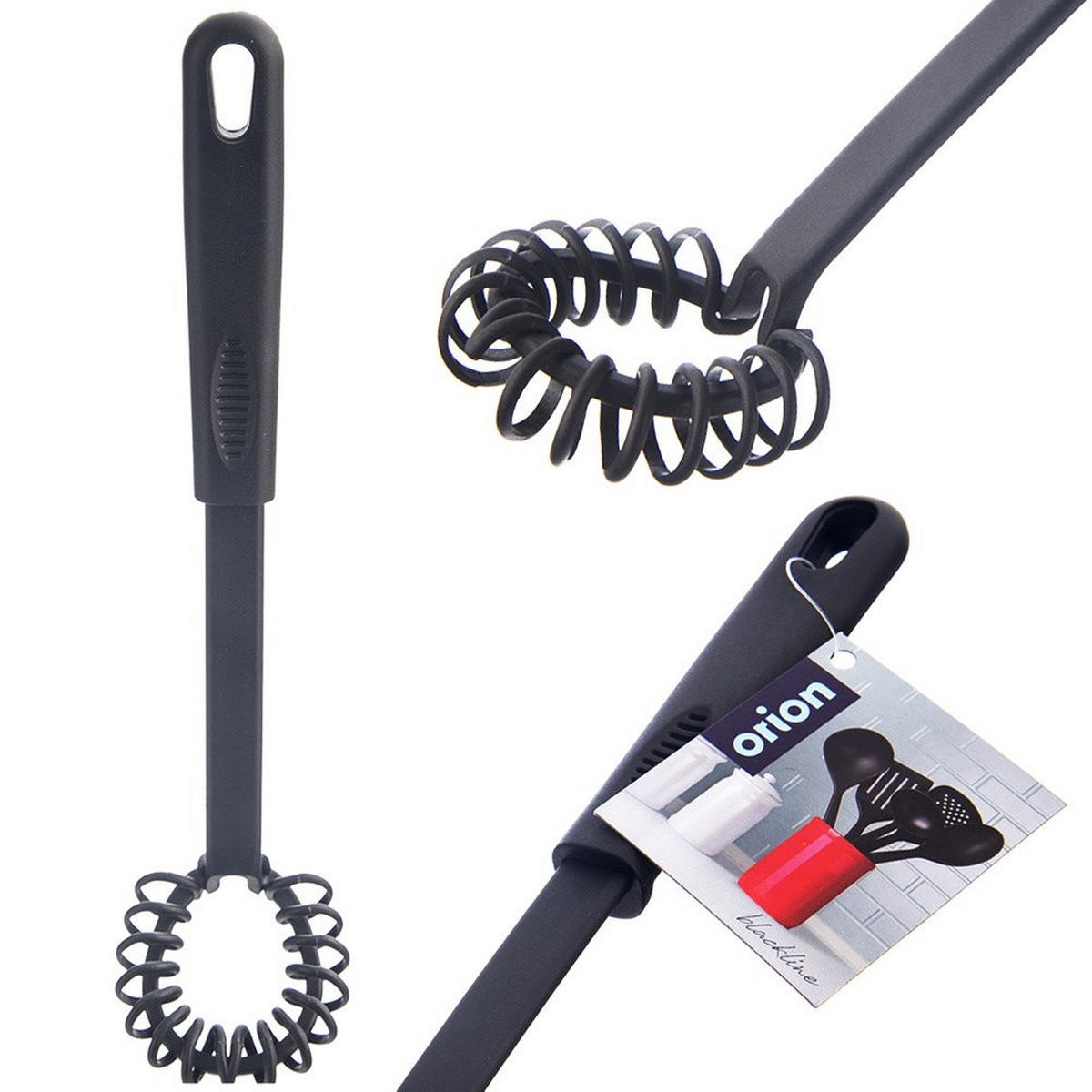 SPIRALSCHNEEBESEN Blackline 28 cm Schwarz - Schwarz, Kunststoff (28cm) - Orion 