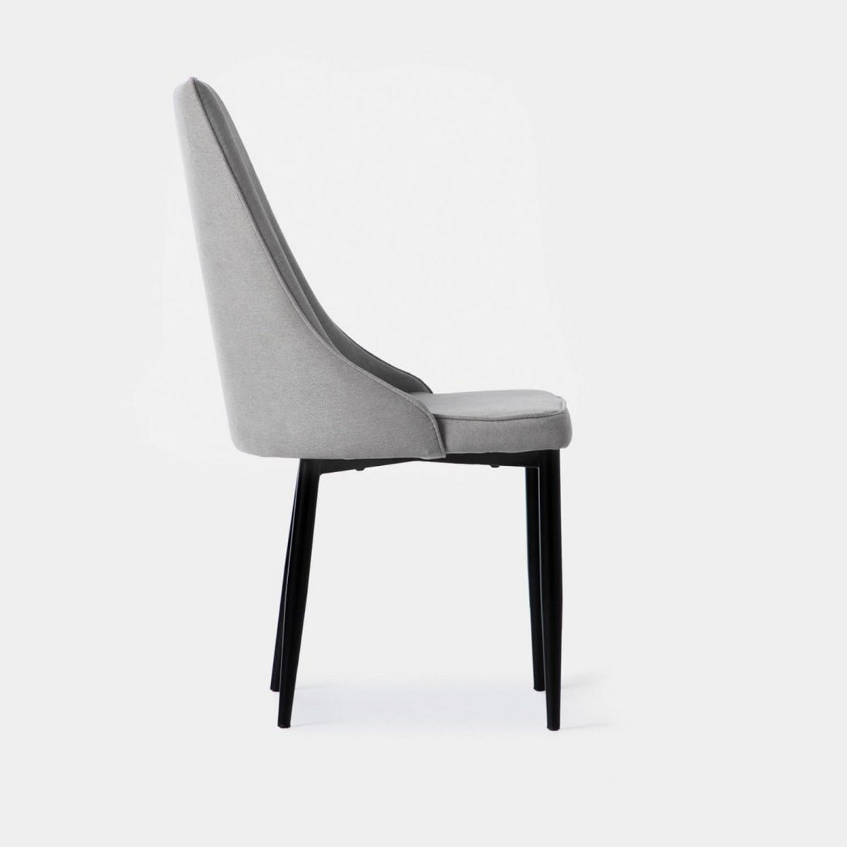 ESSZIMMERSTUHL Agnes Grau 45 cm x 95 cm - Grau, Textil (45/95/65cm) - Klast Home