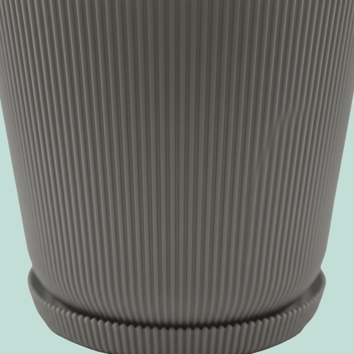 2XBLUMENTOPF - Silberfarben, Kunststoff (20cm) - Relaxdays