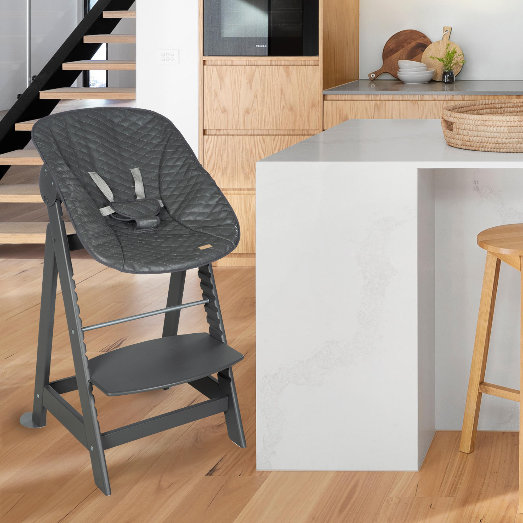 Thumbnail - Roba Babyhochstuhl, Anthrazit, Textil, 1-Sitzer, 46x94x66.5 cm, Babymöbel, Hochstühle & Zubehör, Hochstühle