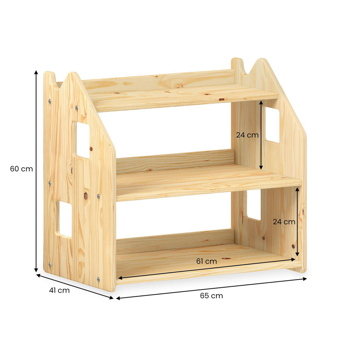 KINDERREGAL YASMIN natur - Naturfarben, Holz (65/60/40cm) - IDIMEX