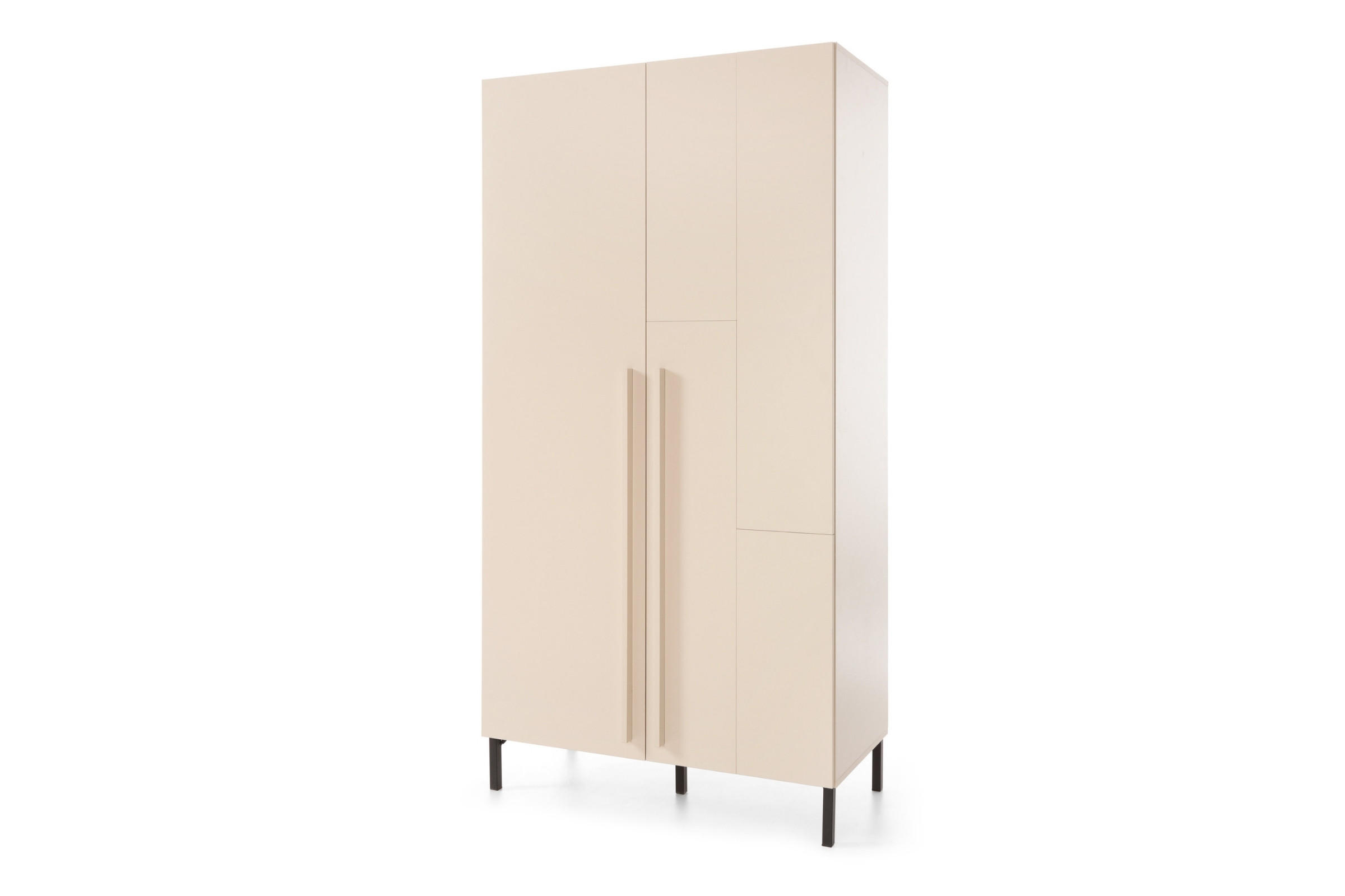 Deine Möbel 24 Kinderkleiderschrank Beige, Eiche, Dunkelblau 100x195x50 cm