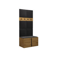 GARDEROBEN-SET Orion IV - Anthrazit/Eiche Artisan, Holzwerkstoff/Kunststoff (84/186/46cm) - MIRJAN24