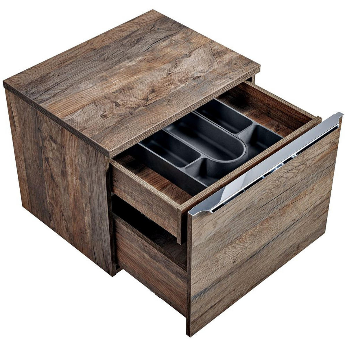 BADMÖBEL-SET 3-TLG. Puebla-56 - Braun, Holzwerkstoff (60/62/46cm) - Lomado