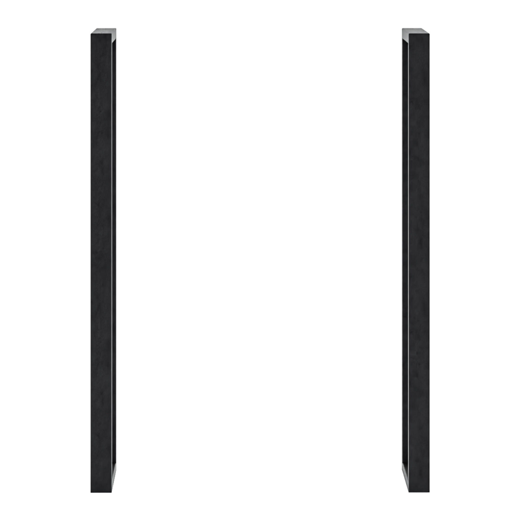 TISCHGESTELL-SET 2 TLG. Kauniainen - Schwarz, Metall (27/87/4cm) - [en.casa]