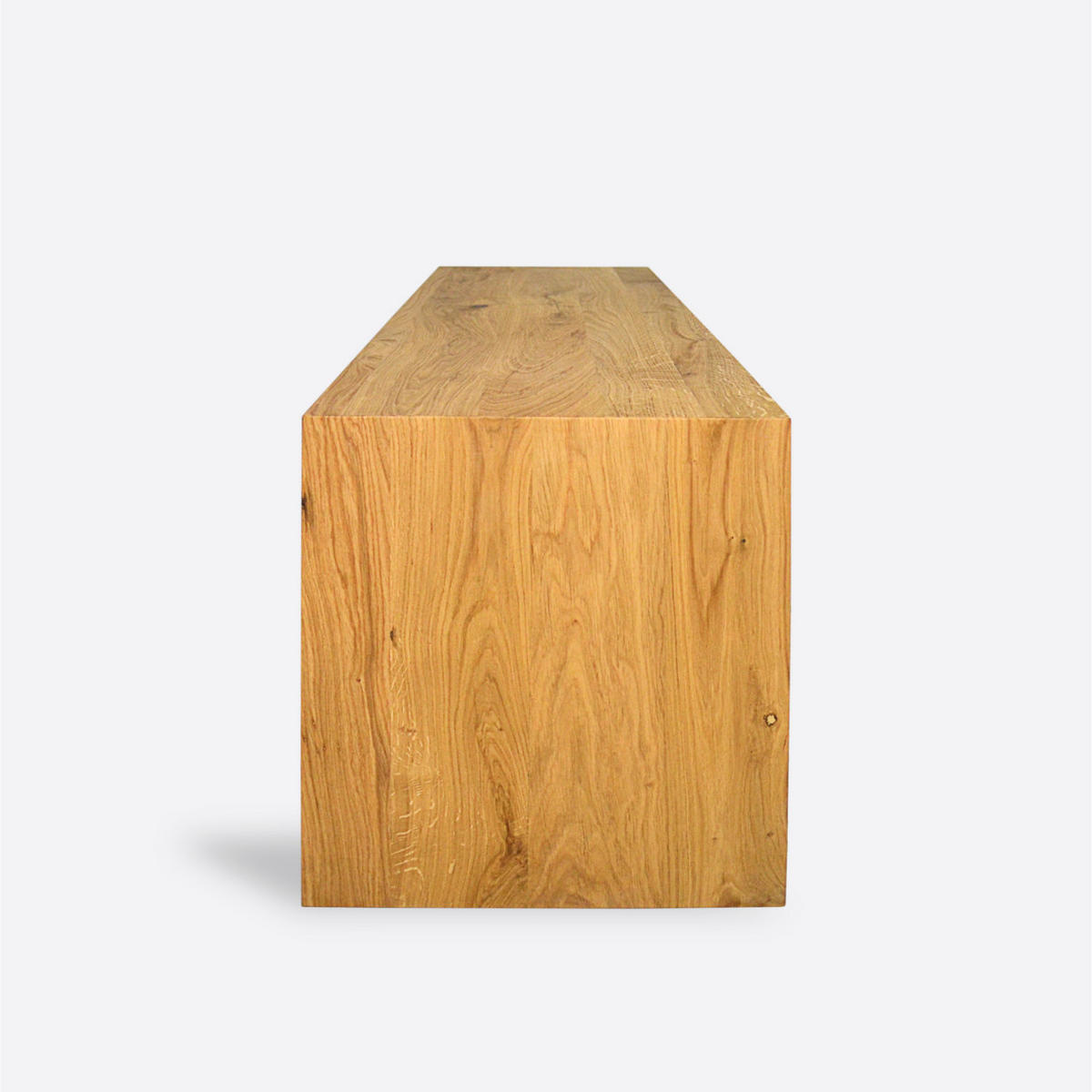 SITZBANK mit Regal aus Massivholz 130 cm lang im Industrie Look HUGON II - Eichefarben, Holz (130/45/40cm) - Rawood Furniture