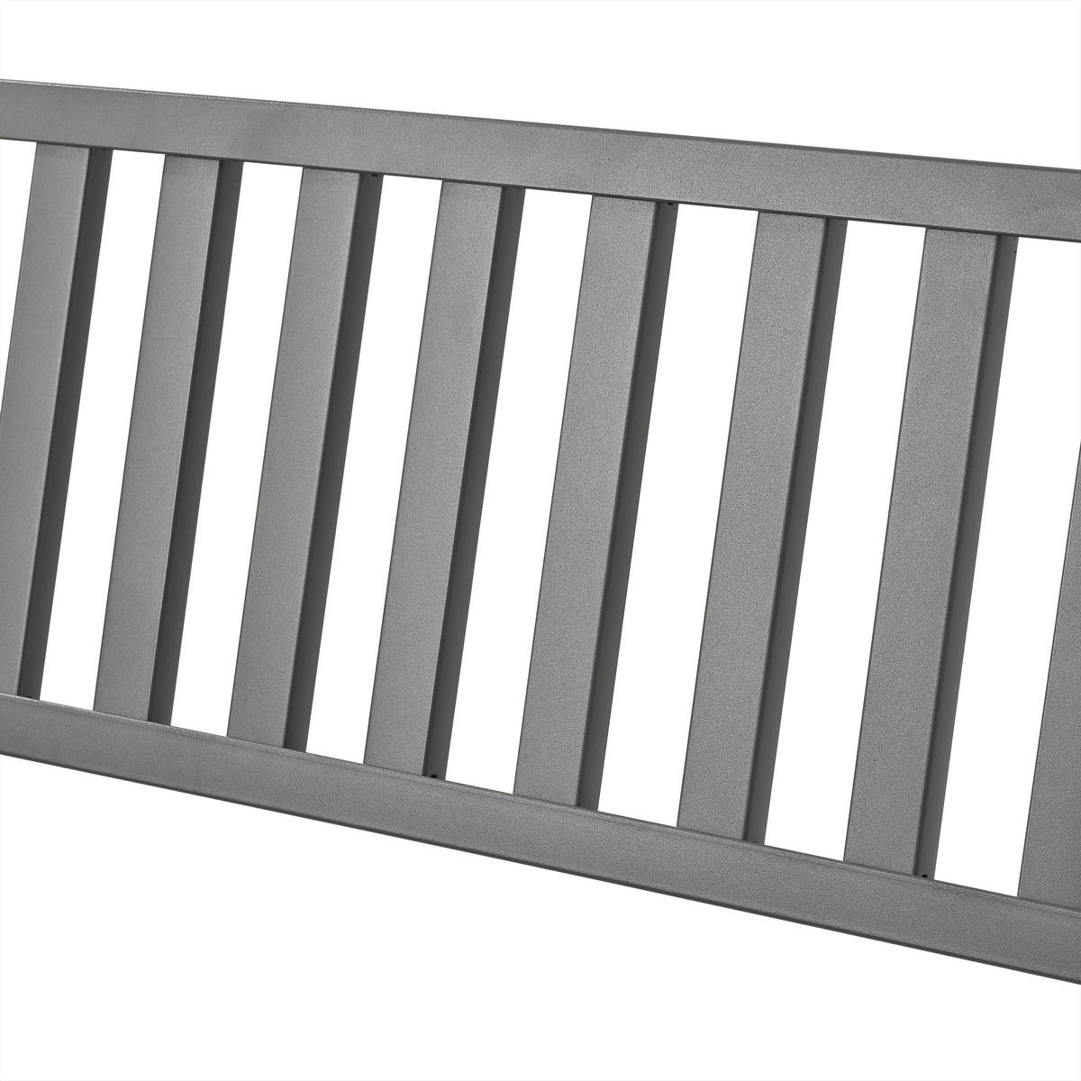 GARTENBANK - Grau, Metall (127.5/82/59.5cm) - Relaxdays