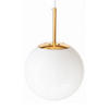 PENDELLEUCHTE Rome - Goldfarben/Weiß, Glas/Metall (20/20/110cm) - kiki design
