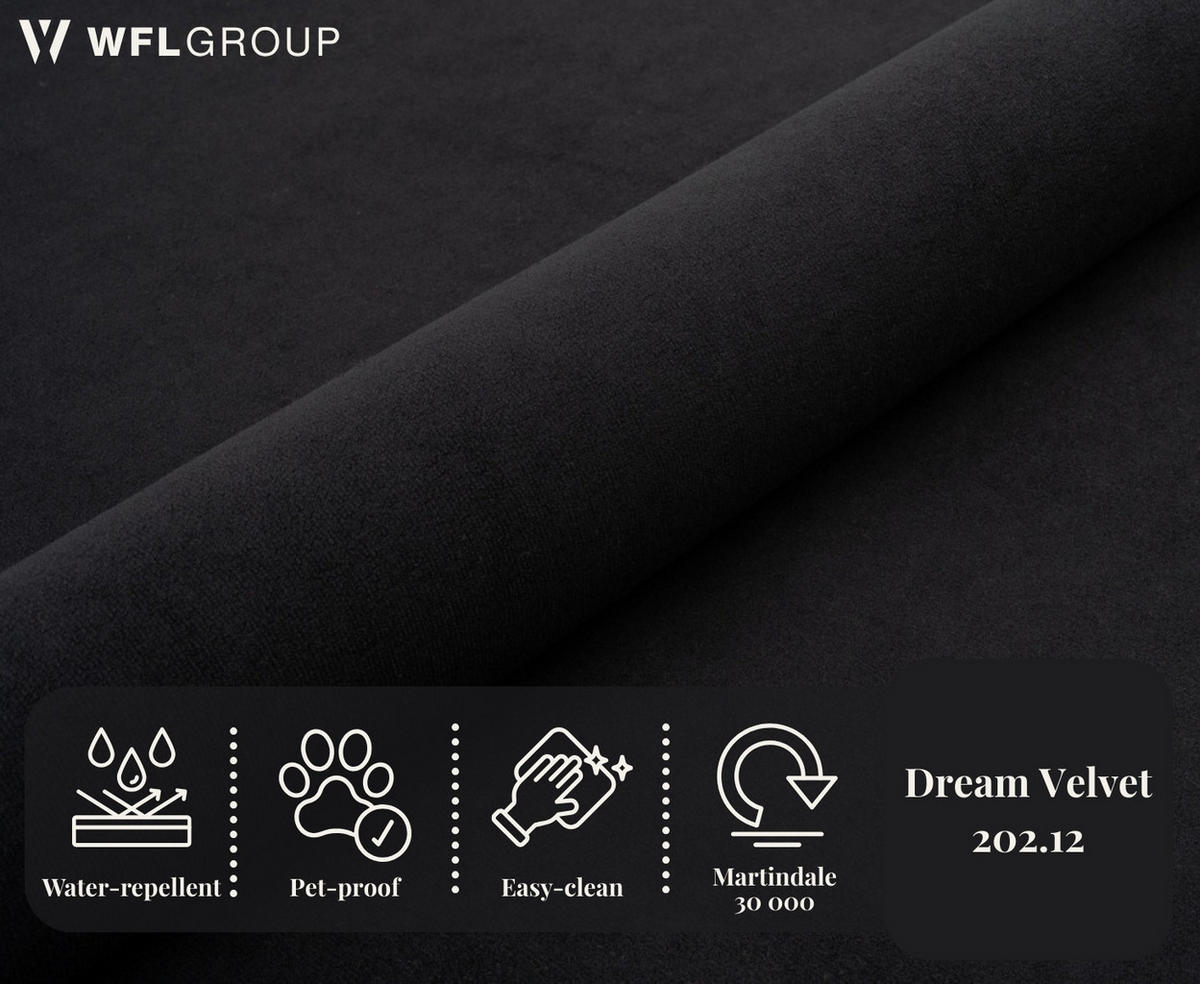 POLSTERBETT Tivio mit Bettkasten, Schwarz Samt 140x200 cm - Schwarz Hochglanz/Birkefarben, Holz/Holzwerkstoff (140/200cm) - WFL GROUP