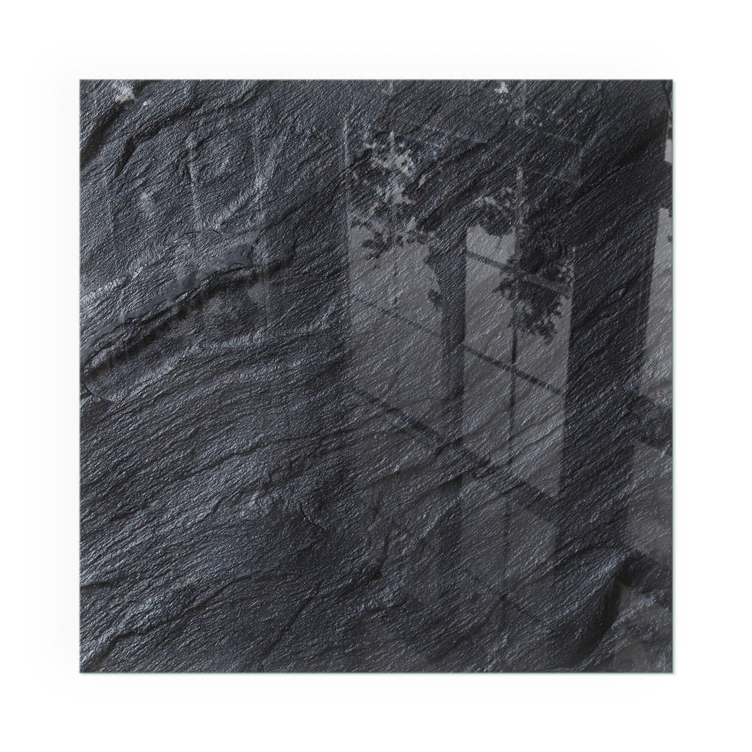 GLASPLATTE für Kamin 60x60 cm - Schwarz, Glas (60/60/0.4cm) - TULUP