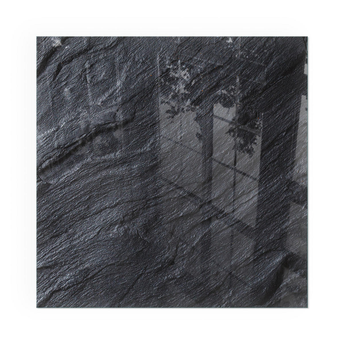 GLASPLATTE für Kamin 60x60 cm - Schwarz, Glas (60/60/0.4cm) - TULUP