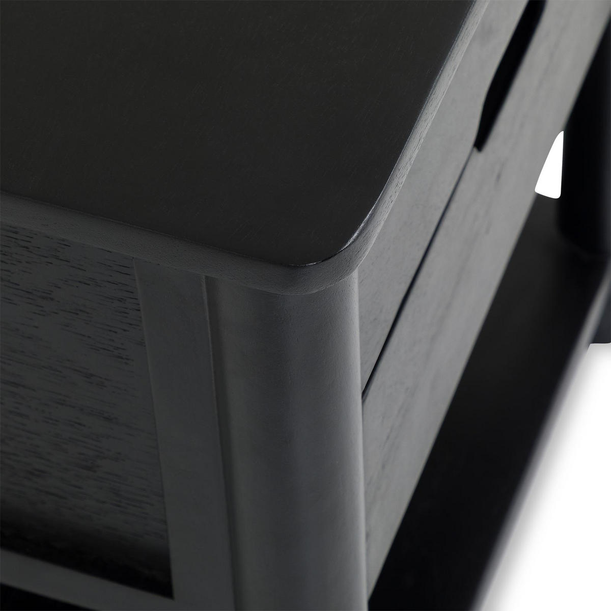 NACHTTISCH FADRI schwarz - Schwarz, Holz (50/55/50cm) - IDIMEX