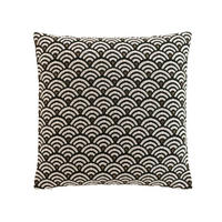 DEKOKISSEN Jacquardbezug 45/45 cm - Schwarz, Textil (45/45cm) - Douceur d´intérieur
