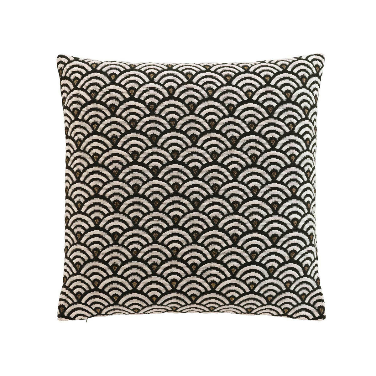 DEKOKISSEN Jacquardbezug 45/45 cm - Schwarz, Textil (45/45cm) - Douceur d´intérieur