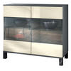 KOMMODE Bari Creme Hochglanz - Creme, Holzwerkstoff (92.5/84.5/35cm) - Vladon