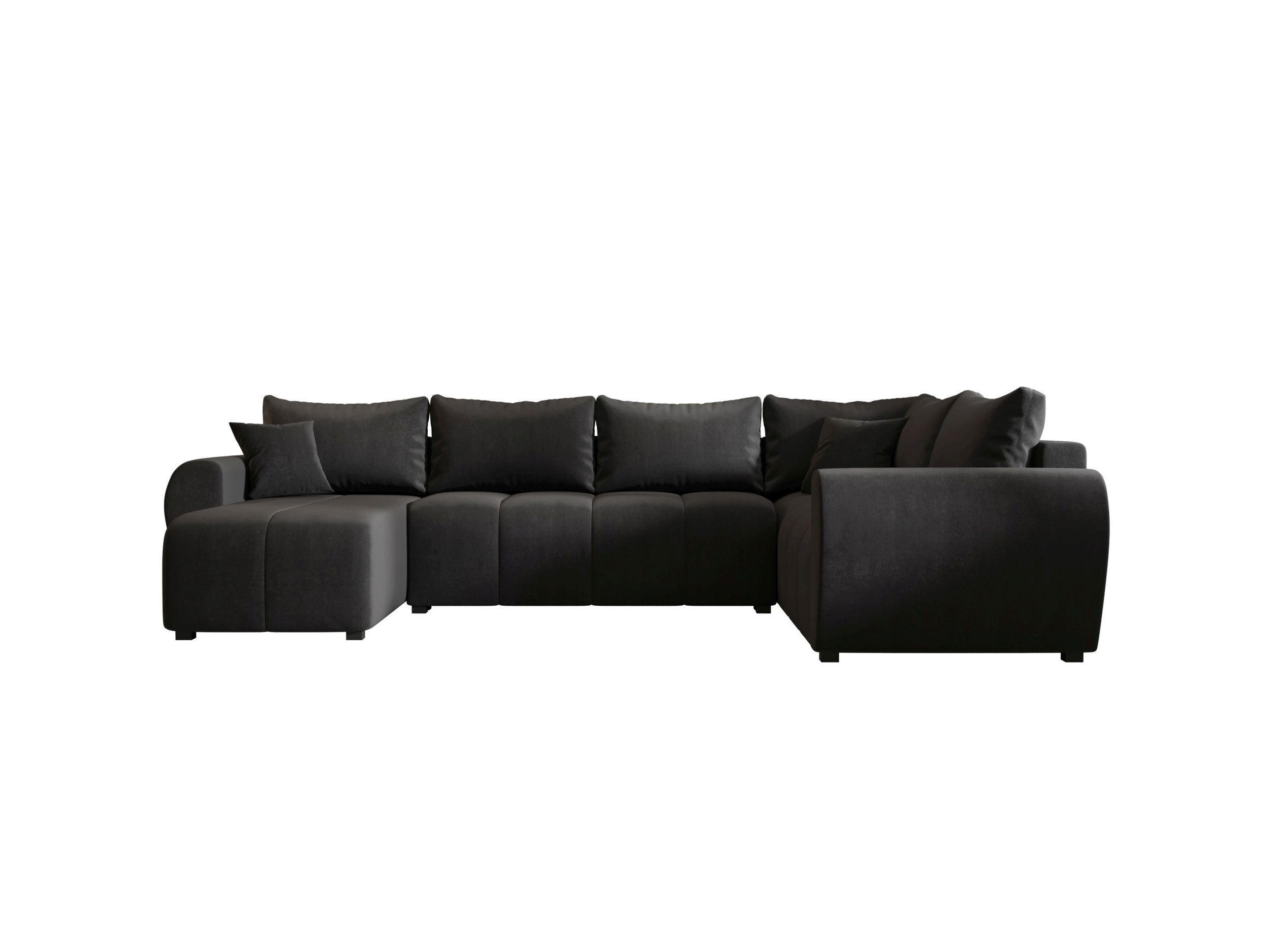 WOHNLANDSCHAFT MOLISA U PLUS Itaka 27 Rechts mit Schlaffunktion - Dunkelgrau, Textil (303/82/208cm) - Bedante