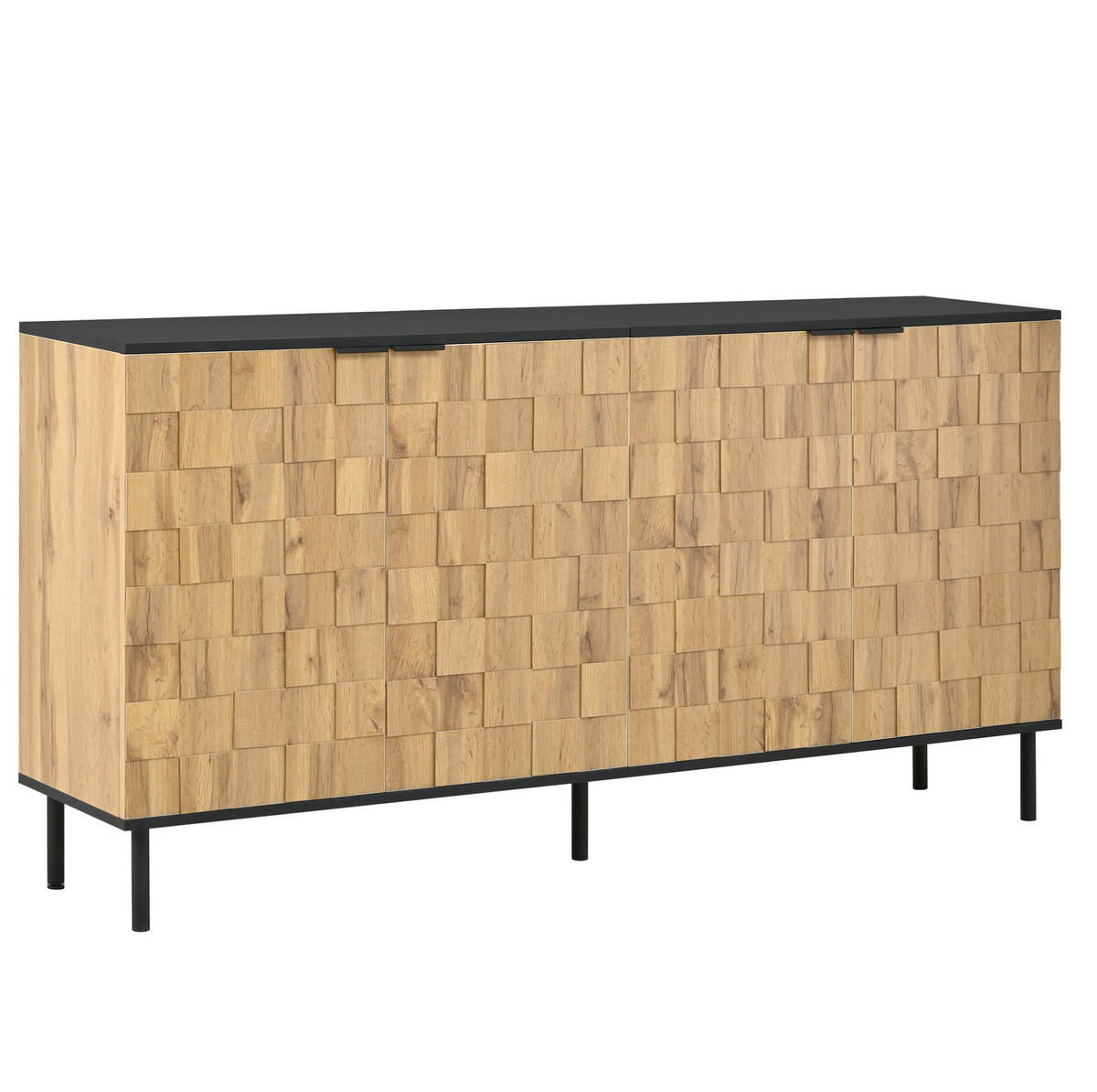 KOMODA 20/47/84,5 cm se 4 zásuvkami, úzké provedení s ocelovým rámem a textilními boxy, Vícebarevná - různobarevná, textil (20/84.5/47cm) - Redom