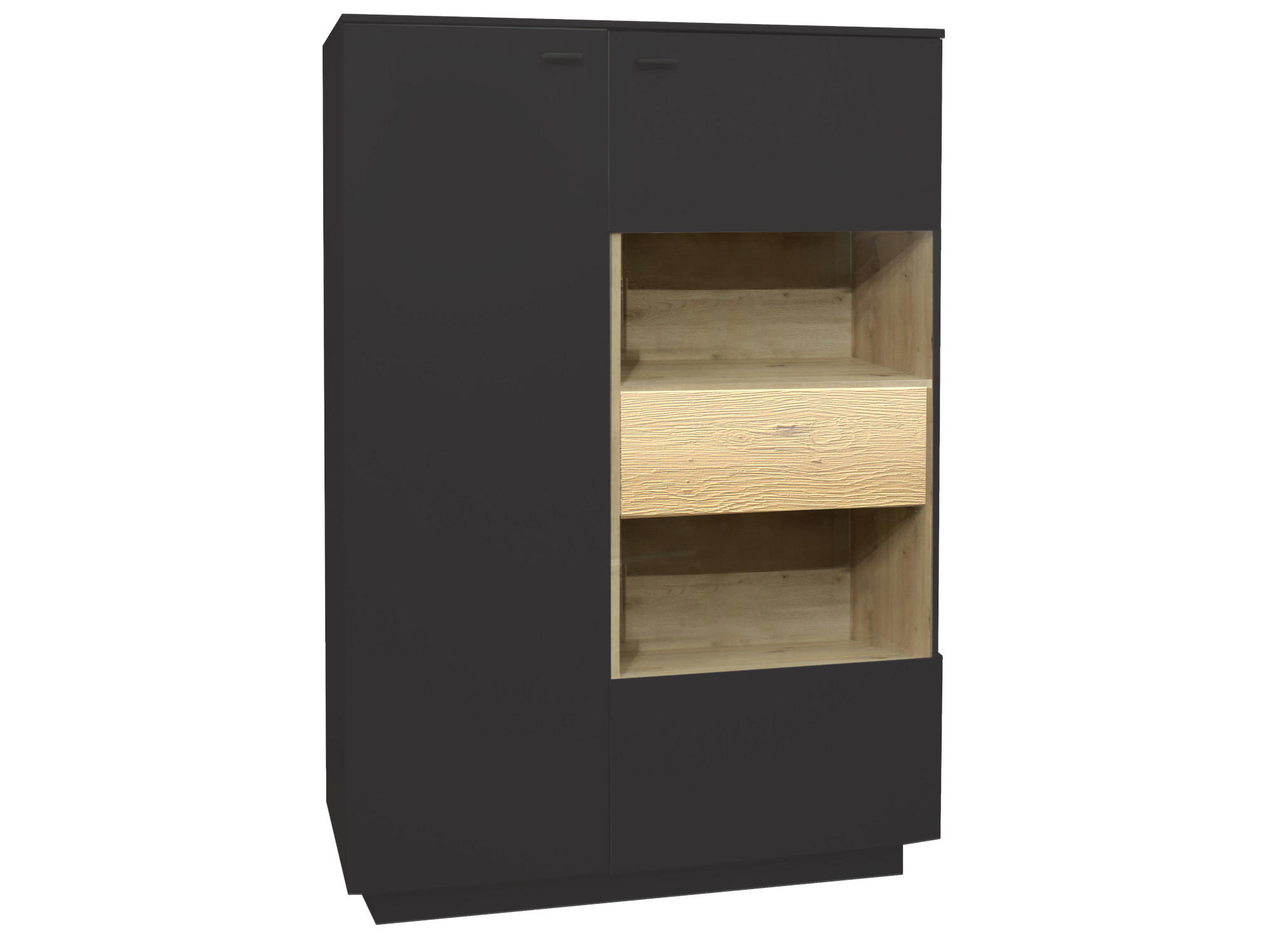 XXXLutz Highboard Schwarz 103x151x45 cm