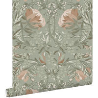 TAPETE Blumenmuster im Jugendstil 53 cm x 10.05 m - Grün, Papier (53/1000cm) - ESTAhome