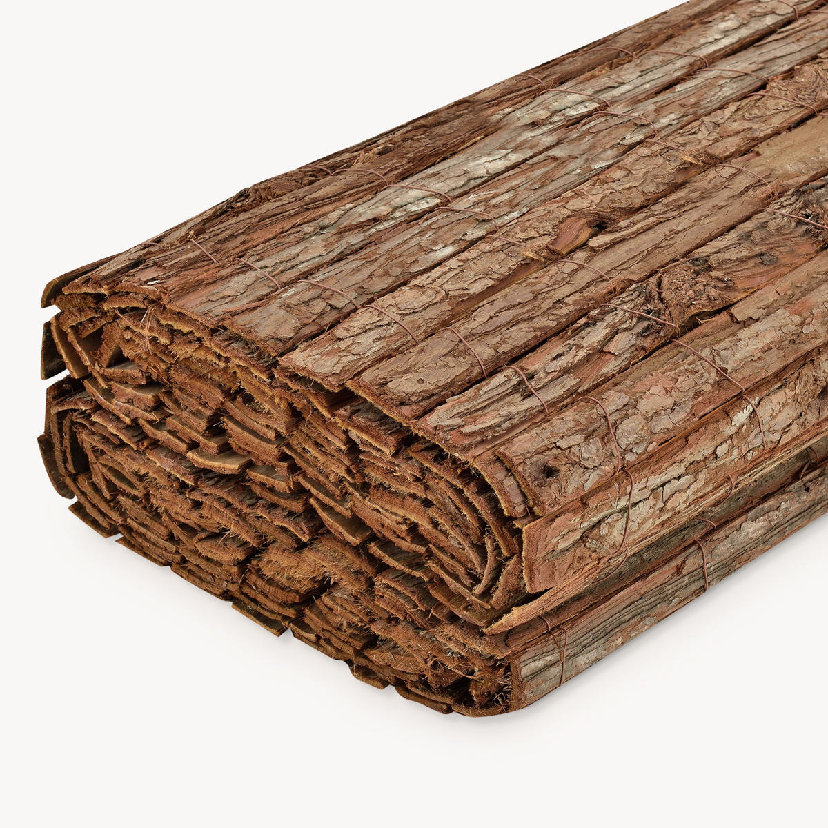 RINDENZAUN Zamora - Dunkelbraun, Naturmaterialien (500/150cm) - casa.pro