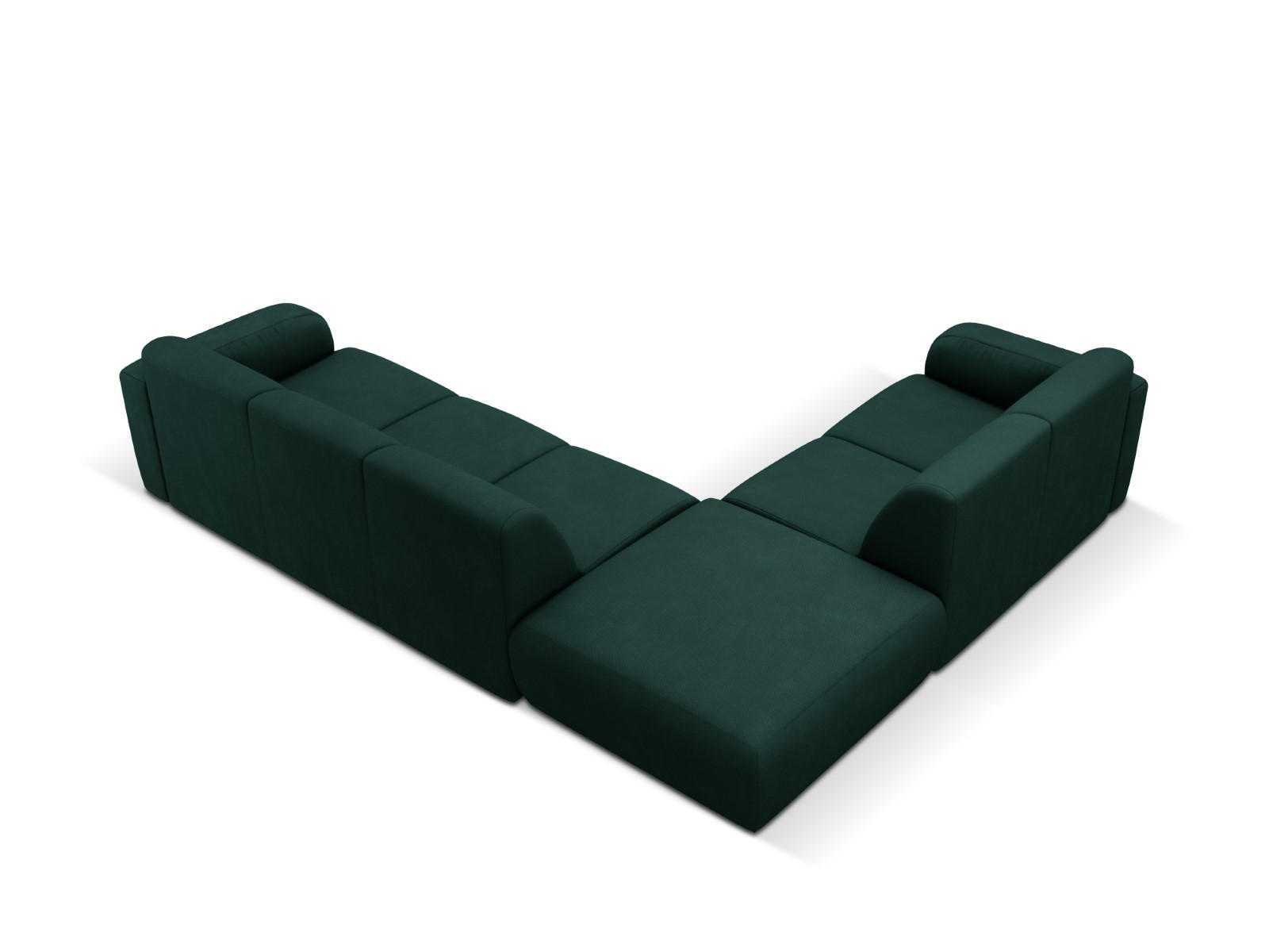 Thumbnail - Micadoni Ecksofa, Dunkelgrün, Textil, 6-Sitzer, L-Form, 315x250 cm, Hergestellt in Europa, Oeko-Tex®, Wohnzimmer, Sofas ...