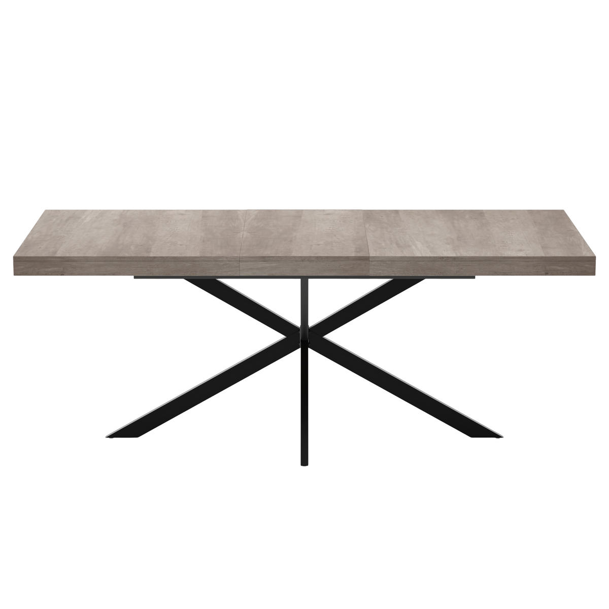 ESSTISCH Grau mit verstecktem Stauraum 140-180/80/76 cm - Grau, Holz (80/160/76cm) - Oxeza