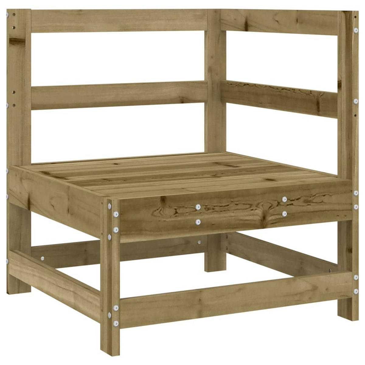 GARTEN-SOFAGARNITUR 6-teilig Kiefernholz Imprägniert - Braun, Holz - vidaXL