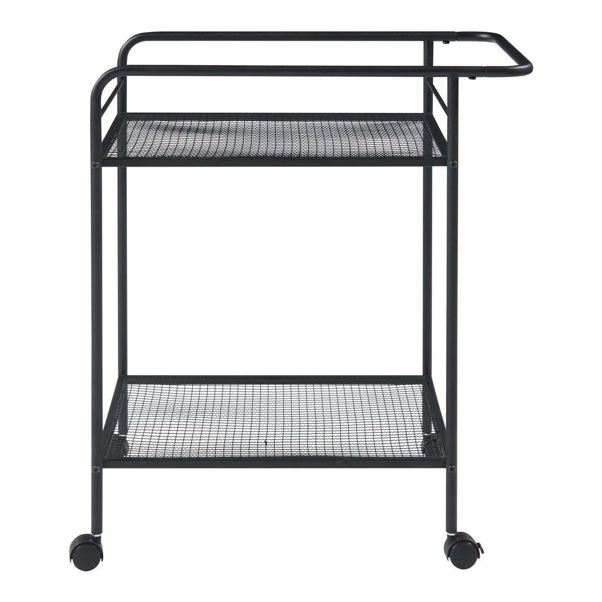 SERVIERWAGEN Hole - Schwarz, Metall (62/72/45cm) - [en.casa]