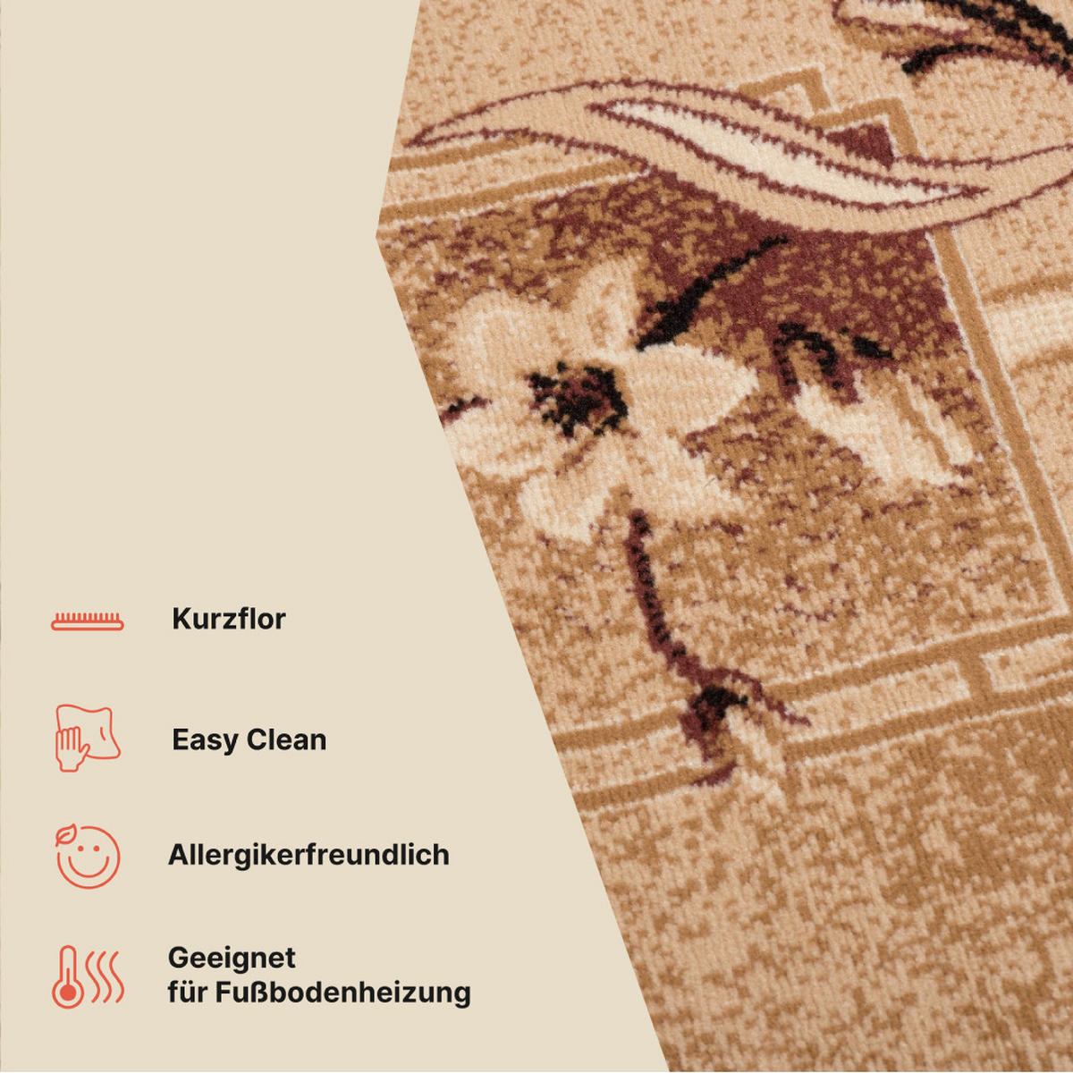 TEPPICH ATLAS Beige Hellbraun 250/300 cm - Hellbraun/Beige, Textil (250/300cm) - Tapiso