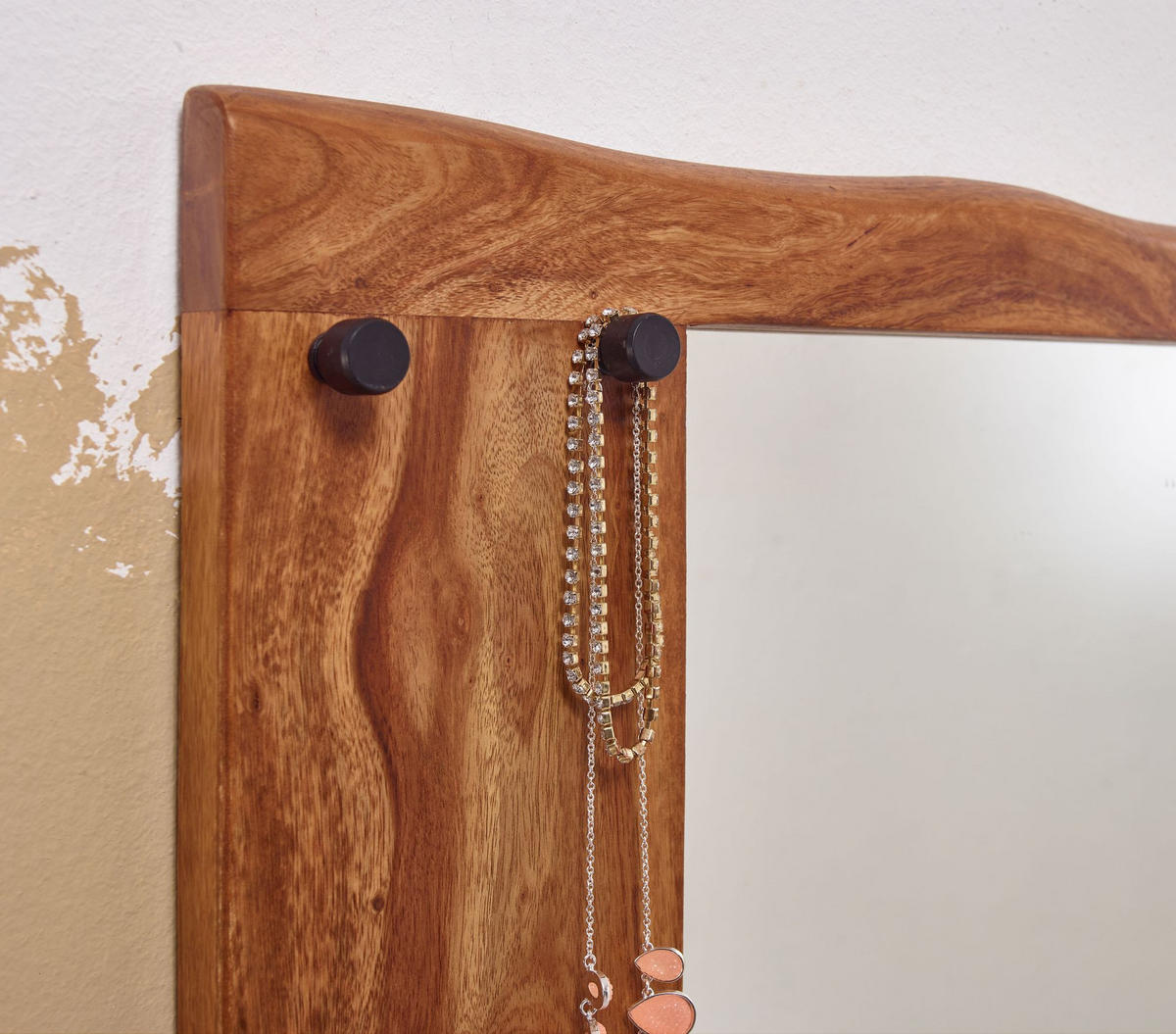 WANDSPIEGEL Quadrat Holz Natur 80x80 cm Modern - Braun, Glas (80/80/3cm) - KADIMA DESIGN