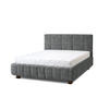 POLSTERBETT Reta 160x200 in Plüsch Cement Green Gray - Graubraun, Holz - Letti Moderni