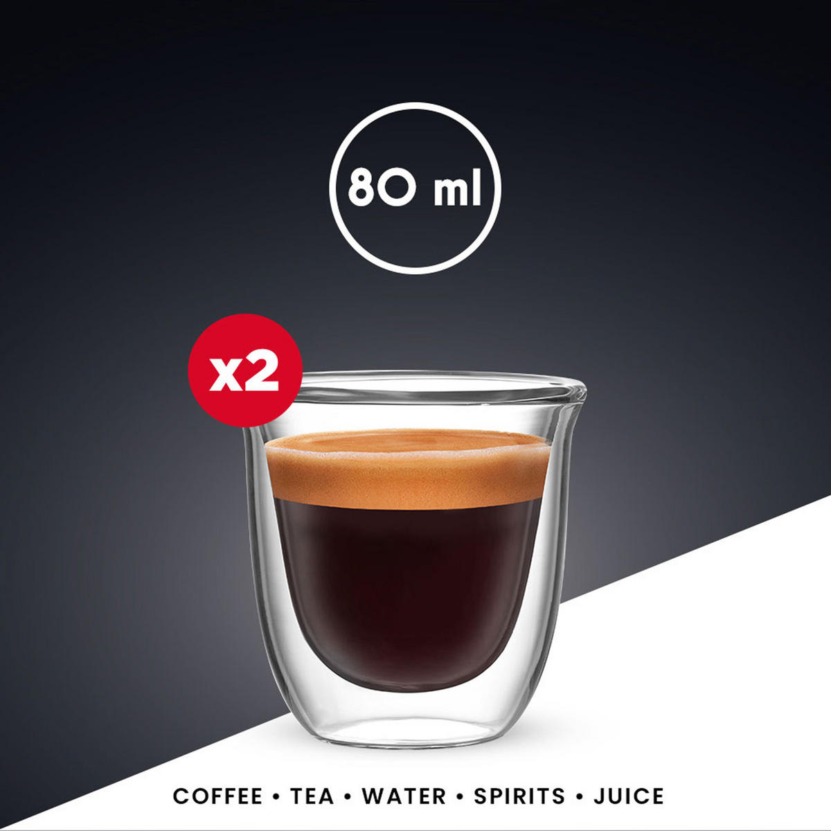 GLASBECHERSET Firenze, 2er Set, Doppelwandig, 200 ml - Transparent, Glas (0.2L) - Bialetti