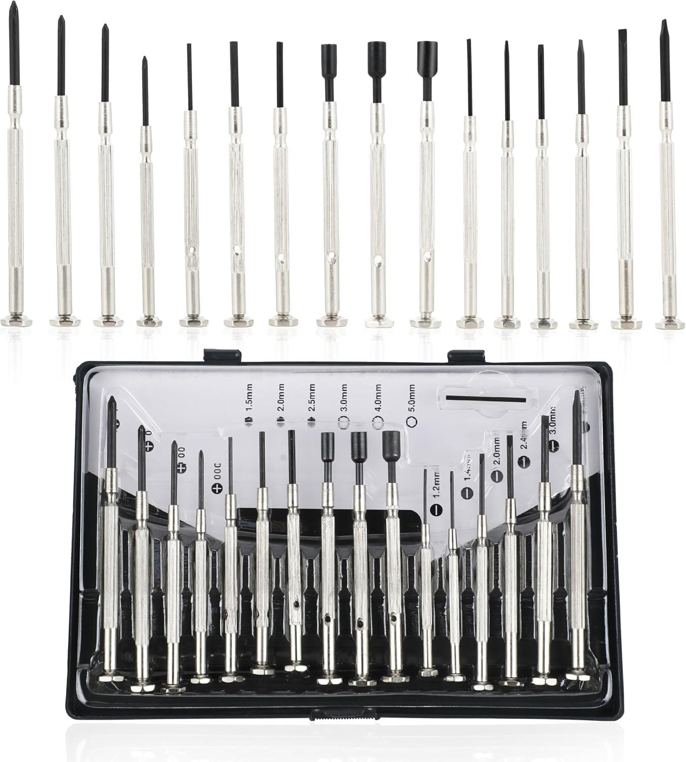 SCHRAUBENDREHER-SET – 16-in-1 – zur Reparatur von Brillen und Uhren - Silberfarben, Metall (13.5/21/1cm) - DCA
