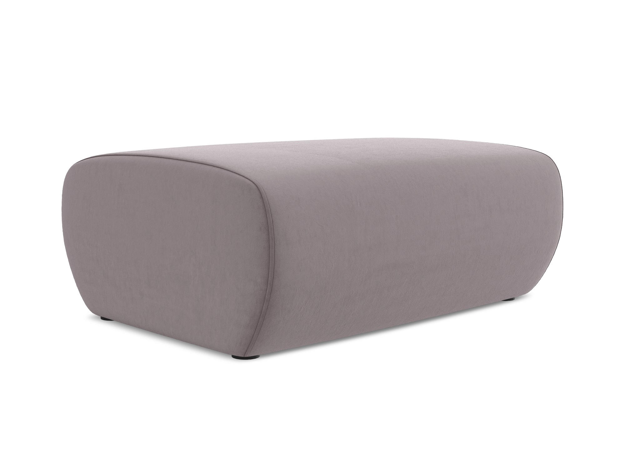 POUF Samt Stoff Violett - Lila/Flieder, Kunststoff/Textil (102/40/62cm) - Makamii