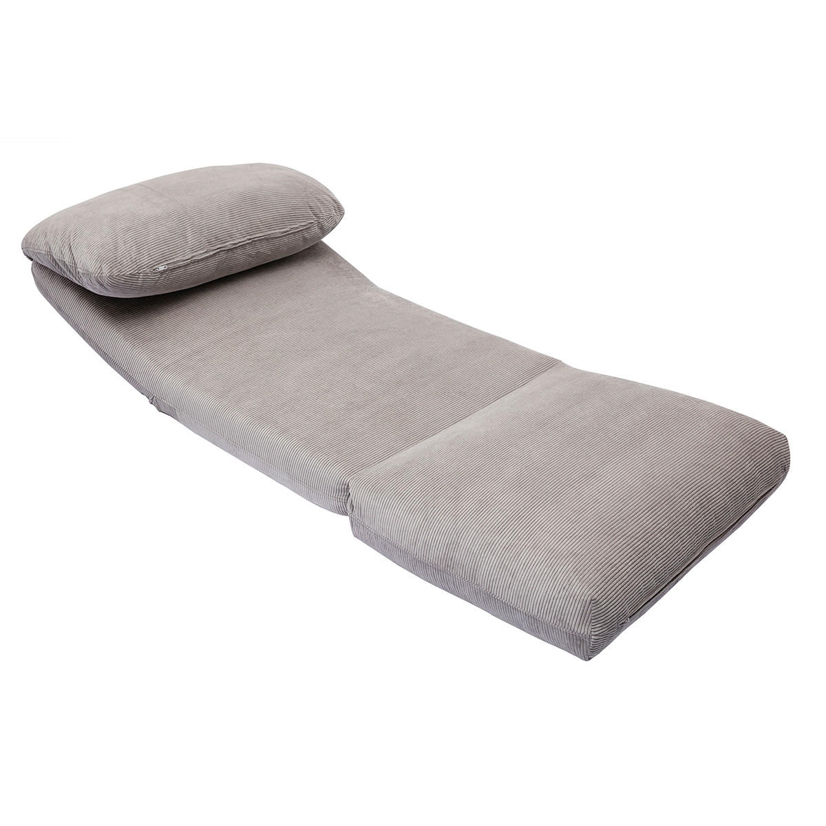 SCHLAFSESSEL 1-Sitzer Cord Hellgrau SPENCER - Grau, Textil (82/62/82cm) - Miliboo