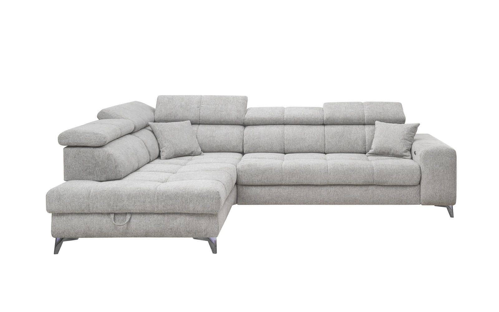 ECKSOFA mit elektrischer Wallaway-Funktion und vielseitigen Anpassungsmöglichkeiten - Taupe, Textil (282/198cm) - ed exciting design