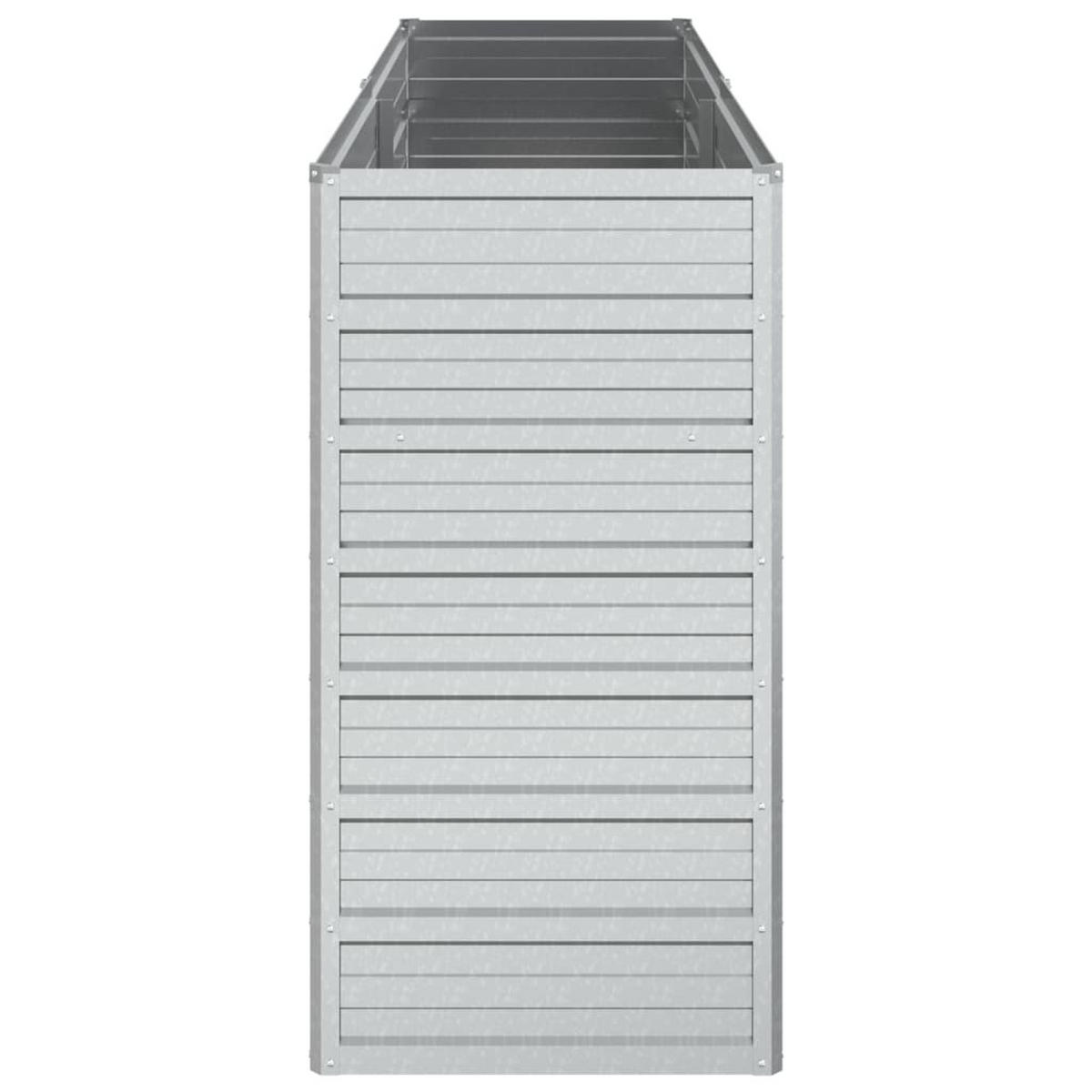 HOCHBEET für Garten OSKAR Silber 160x40x77 cm Metall - Silberfarben, Metall (160/77/40cm) - DELUKE