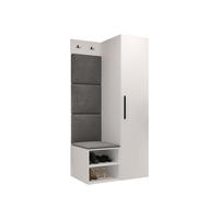 GARDEROBEN-SET Medi III - Schwarz/Weiß, Holzwerkstoff/Kunststoff (40/191/50cm) - MIRJAN24