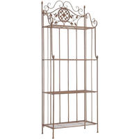 STANDREGAL Metall Antik Braun - Braun, Metall (66/175/32cm) - CLP