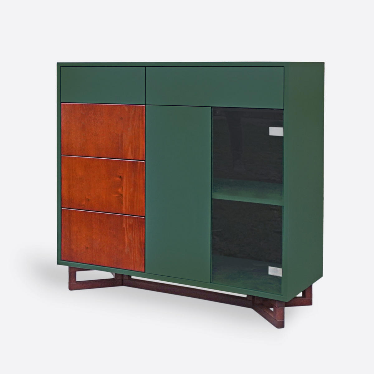 HOLZKOMMODE mit Schubladen und laminierter Platte NORD - Eichefarben, Holz (120/95/45cm) - Rawood Furniture