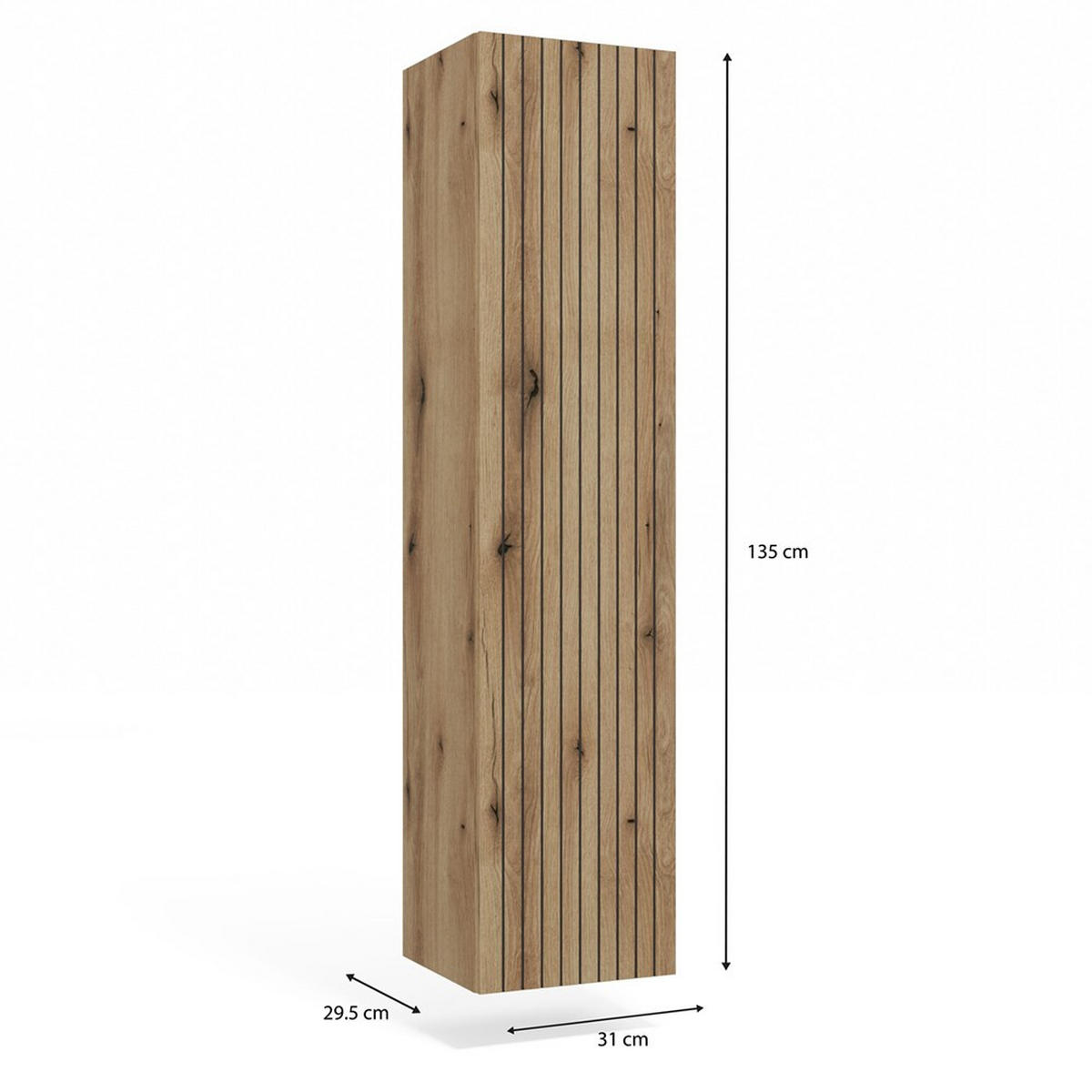 HORNÁ SKRIŇA - dub artisan, kompozitné drevo (31/135/30cm) - RAUMHIRSCH FURNITURE