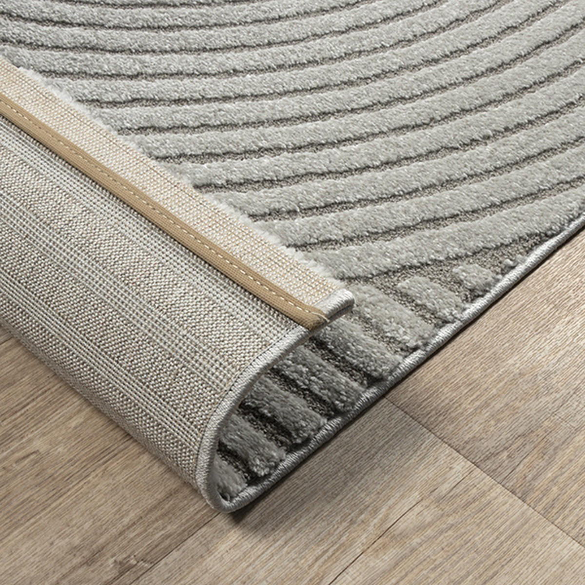 TEPPICH Kurzflor CETINA Geometrisch Polypropylen-Polyester Grau 200 x 290 cm - Grau, Textil (200/290cm) - KADIMA DESIGN