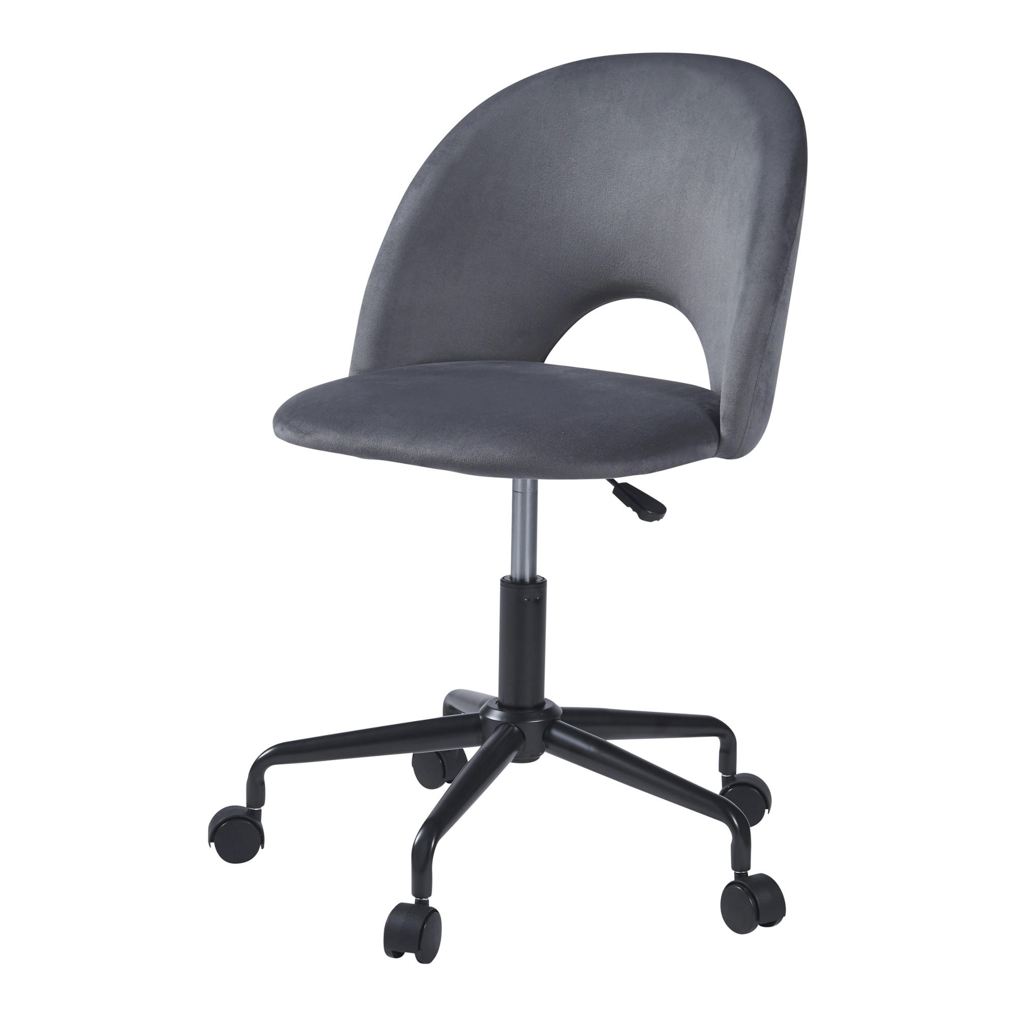 DREHSTUHL Kajaani - Grau, Textil/Metall (50.5/87/54cm) - [en.casa]