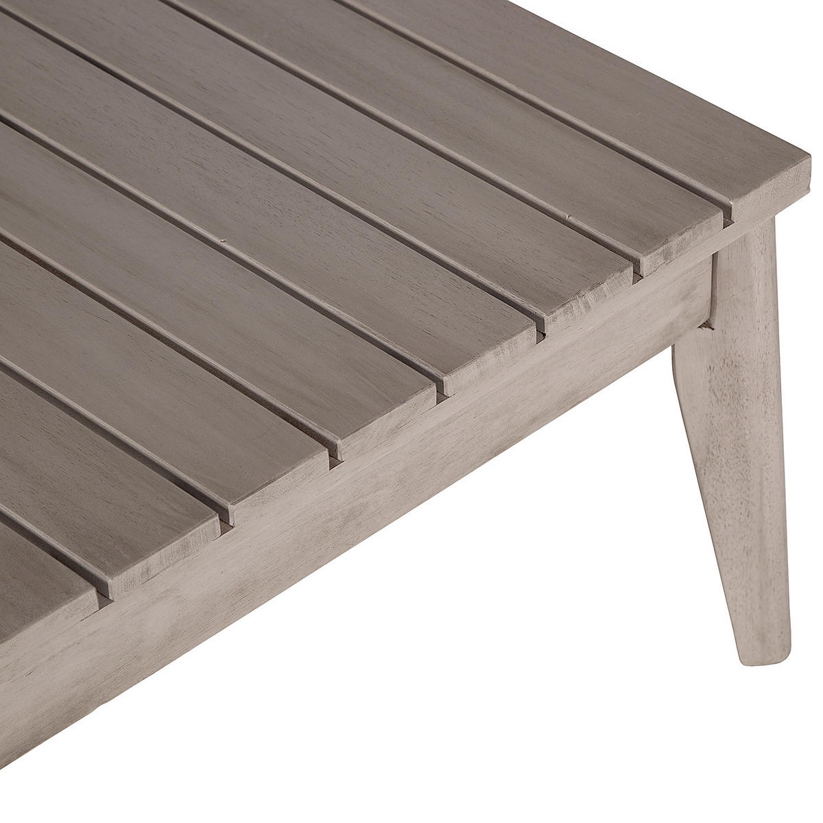 LOUNGEHOCKER - Webstoff / Akazie massiv - Anthrazit / Grau - Anthrazit/Braun, Holz/Textil (62/62cm) - home24