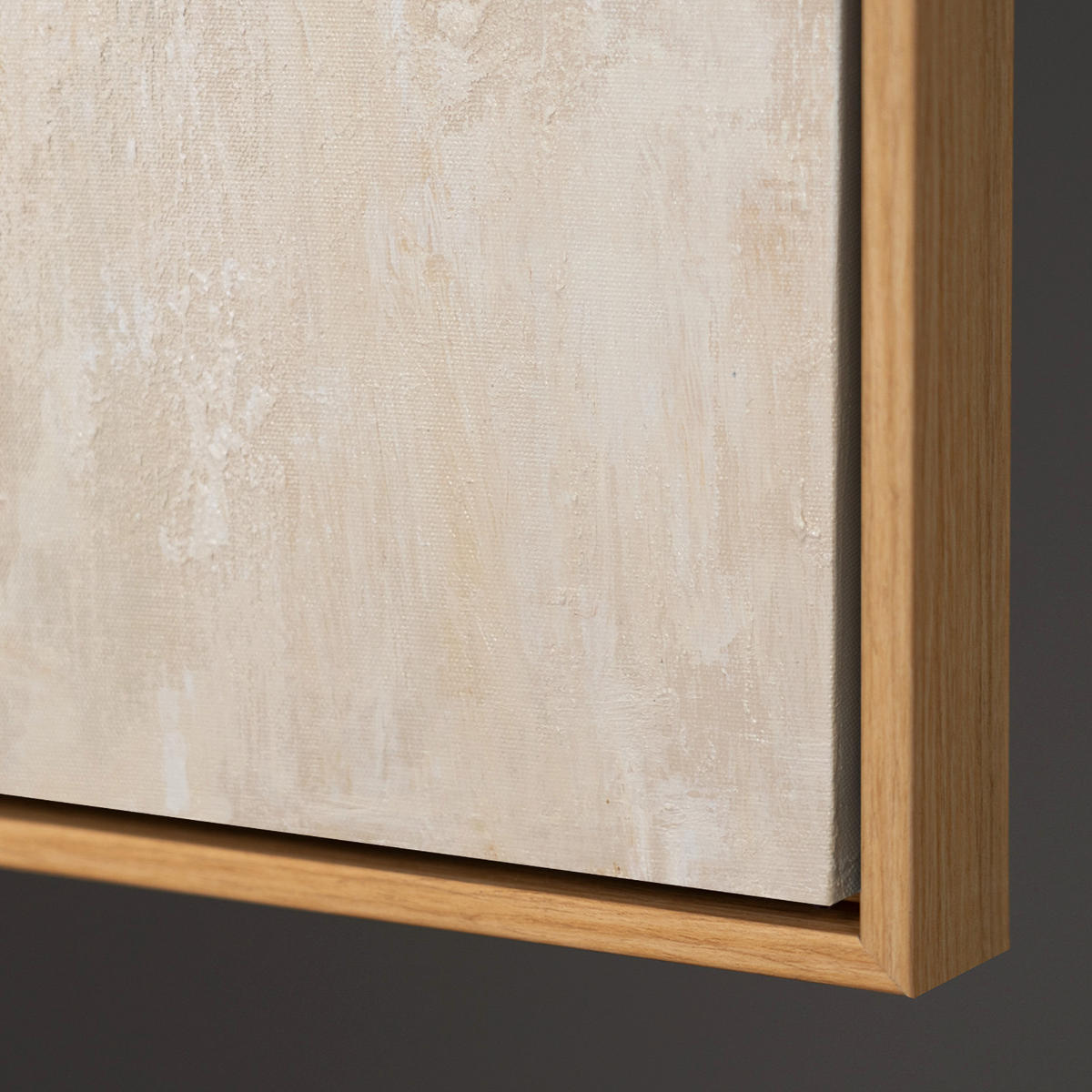 GEMÄLDE Lichtübergänge Schattenfugenrahmen Eichefarben 120x80 cm - Eichefarben, Holz (120/80cm) - YS-art gallery