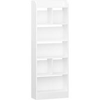 BÜCHERREGAL 6 Fächer Weiß 24 x 60 x 170 cm - Weiß, Holzwerkstoff (60/170/24cm)